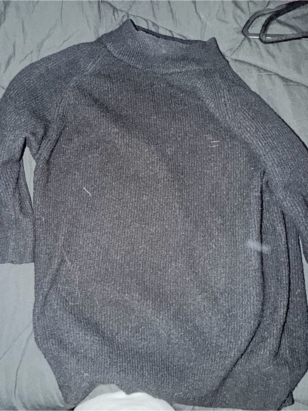 Topshop Black Ribbed Mock Neck Jumper